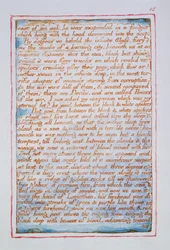 オークの根、彼は菌類に吊り下げられました...、天国と地獄の結婚からのテキスト、c.1790-3（レリーフエッチングはペンとトイレで終了しました）